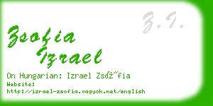 zsofia izrael business card